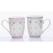 Newgrange Pearl Bone China Mug Pair Pink and Blue image
