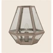 Glass and Metal Lantern Lamp 27x26cm image
