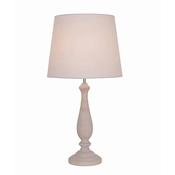 Betty Turned Wood Table Lamp and Shade Height 54cm image
