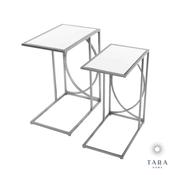 Franklin Set of 2 Silver Side Tables image