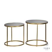 Avery Gold Set of 2 Round Side Tables image