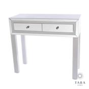 Freya 2 Drawer White Mirrored Console Table image