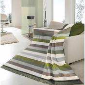 Biederlack Block Stripe Green Cott Blanket 150×200 image
