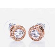 Rose Gold White Stone and Diamante Earrings image