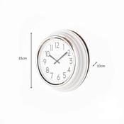 Retro Café Clock Ivory Gloss 35cm image