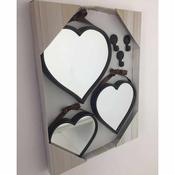Set of 3 Bronze Colour Heart Mirrors Assorted Size image