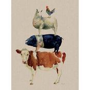 Jane Bannon Farmyard Fun Canvas Art 60x80cm image