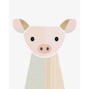 Little Design Haus Pig Canvas Art 40x50cm image