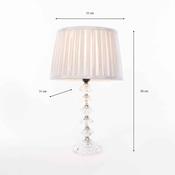 Bianca Table Lamp With Grey Pleated Shade H50cm image
