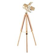 Hereford Gold and Natural Tripod Floor Lamp image
