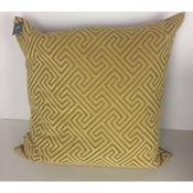 Yellow Velvet Geometric Cushion Cover 56x56cm image