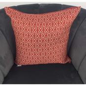 Terracotta with Cream Brocade Cushion Cover 44cm image