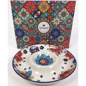 Slaneyside Pottery Marrakesh Chip and Dip White image