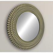 Round Brushed Gold Fluted Design Mirror 75cm Dia image