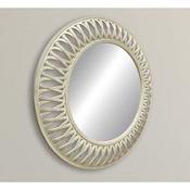 Brushed Antique Gold Round Latticed Mirror 72cm image