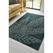 Luna Green Rug With Leaf Design 80 x 150cm image
