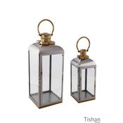 Set of 2 Silver and Gold Minaret Lanterns image