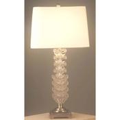 Hydrus Table Lamp Glass Base White Shade H32in image
