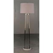 Milos Nickel Floor Lamp with White Shade H59in image