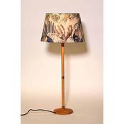 Oak Wood Table Lamp Tropical Design Shade image