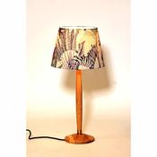 Oak Wood Table Lamp Tropical Design Shade image