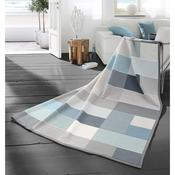 Biederlack Blocking Blue Blanket Cotton 150X200cm image
