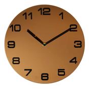 Round Rose Gold Metal Wall Clock Arabic Dial image