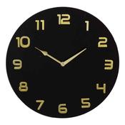 Hometime Black Glass Wall Clock Arabic Dial image