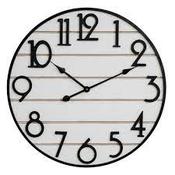 Wall Clock White Planks Arabic Dial image