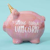 Ceramic Pig Money Bank Unicorn image