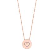 Heart Outline Heart Pendant Rose Gold image
