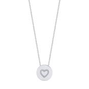 Heart Outline Heart Pendant Silver image