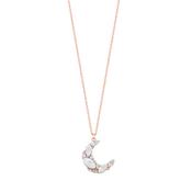 Half Moon Pendant Opal Rose Gold image