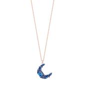 Half Moon Pendant Sapphire Rose Gold image