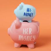 Pennies and Dreams Double Piggy Bank His and Hers image