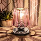 Aroma Lamp Silver With Pink Crystals image