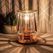 Aroma Lamp Rose Gold with Clear Crystals image
