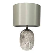 Ember Ceramic Table Lamp Grey Linen Shade image