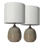 Set Of 2 Lamps – White Linen Shade image