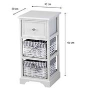 Chester 1 Drawer 2 Basket Storage Unit Grey image