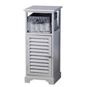 Chester 1 Door 1 Basket Storage Cabinet Grey image