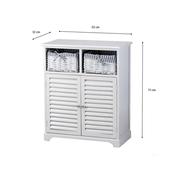 Chester 2 Door 2 Basket Storage Cabinet Grey image