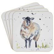 Country Life Sheep Set of 4 Coasters image