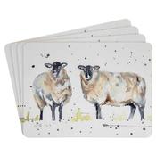 Country Life Sheep Set of 4 Placemats image