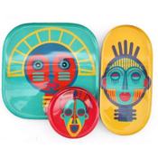 Set of 3 Mask Trays 21cm 21cm and 11cm image