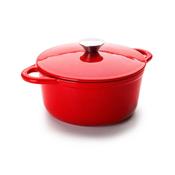 Ibili Round Cast Iron Casserole Red 24cm image