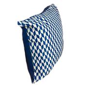 Blue and White Geometric Cushion Cover 44cm image