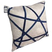 Grey and Navy Lines Cushion Cover 44x44cm image