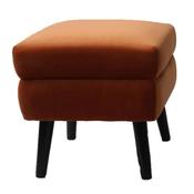 Ines Square Footstool Burnt Orange L40xH40cm image