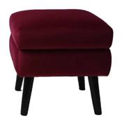Ines Square Footstool Burgundy L40xH40cm image